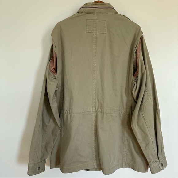 ORVIS Vintage Khaki Beige Chore Safari Field Utility Cotton Jacket Size XL 46-48 - Picture 10 of 16